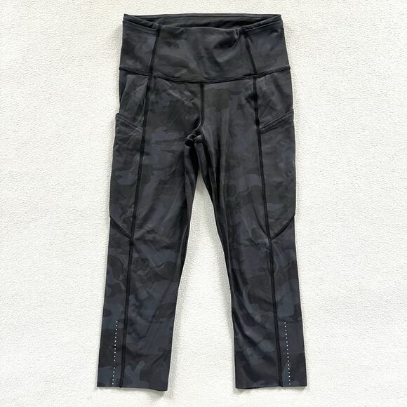 Lululemon Incognito Camo Multi Grey Print 19" Fast Free Crop II Nulux Pant 4